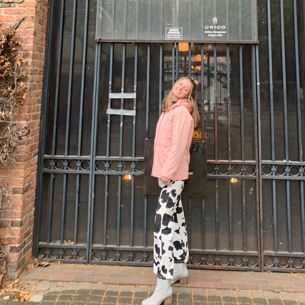 Cowprint, Flare Vintage Bought Jeans